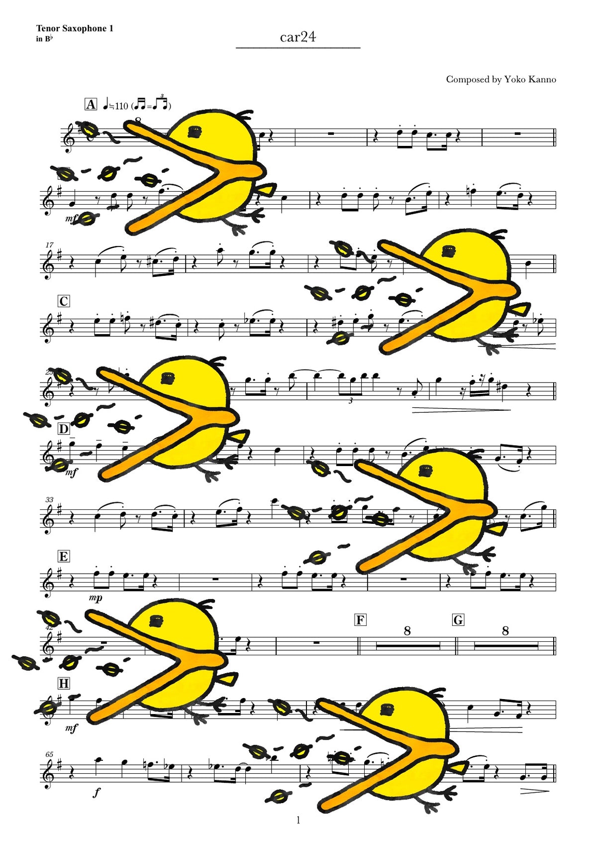 CAR 24 譜面サンプル Tenor Saxophone 1