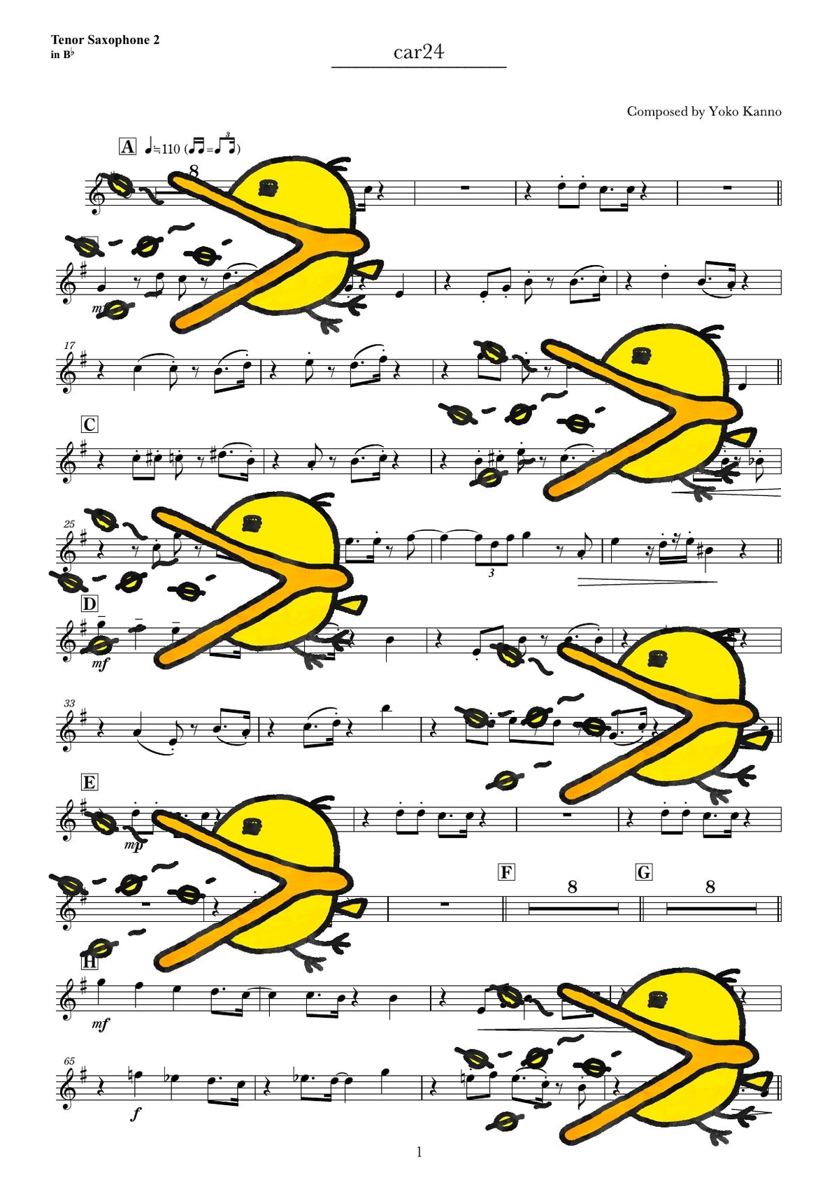 CAR 24 譜面サンプル Tenor Saxophone 2