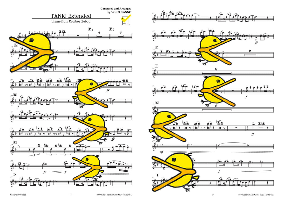 TANK! Extended 譜面サンプル 1st Tenor Sax