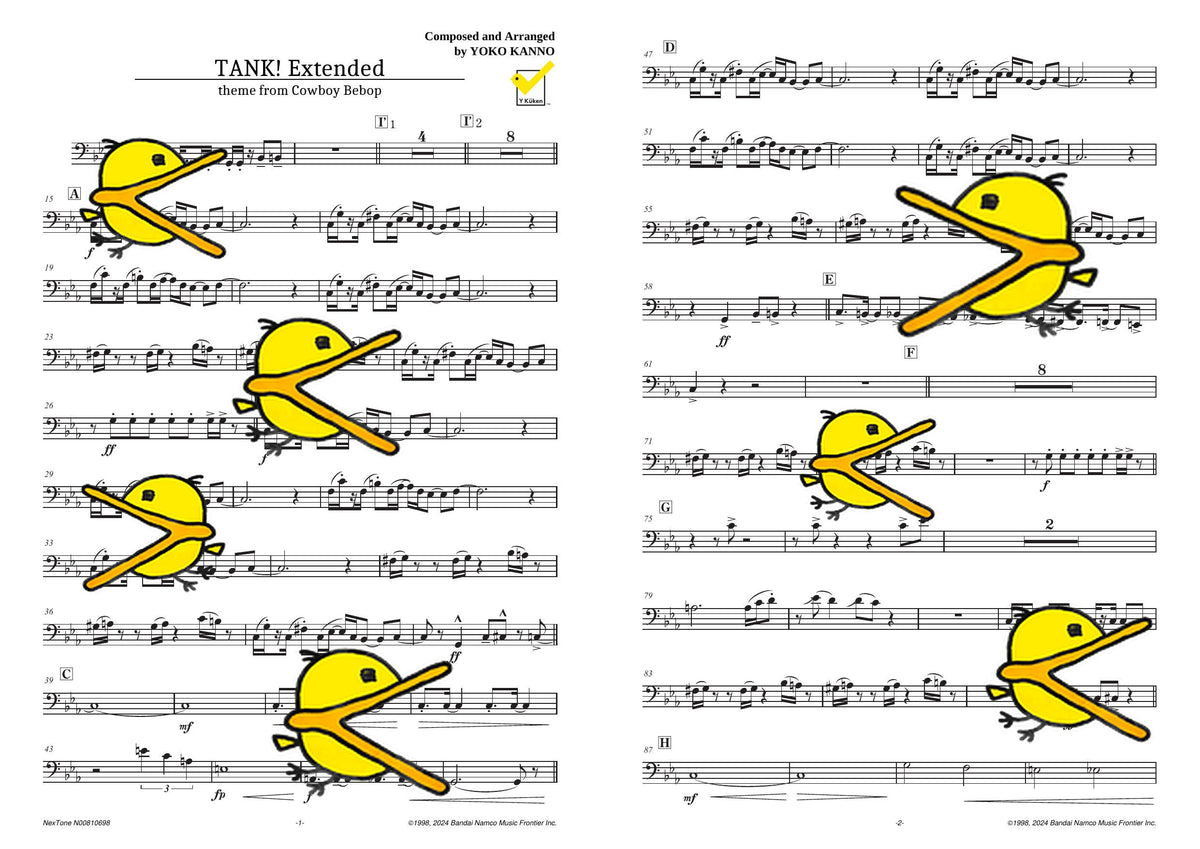 TANK! Extended 譜面サンプル Bass Trombone